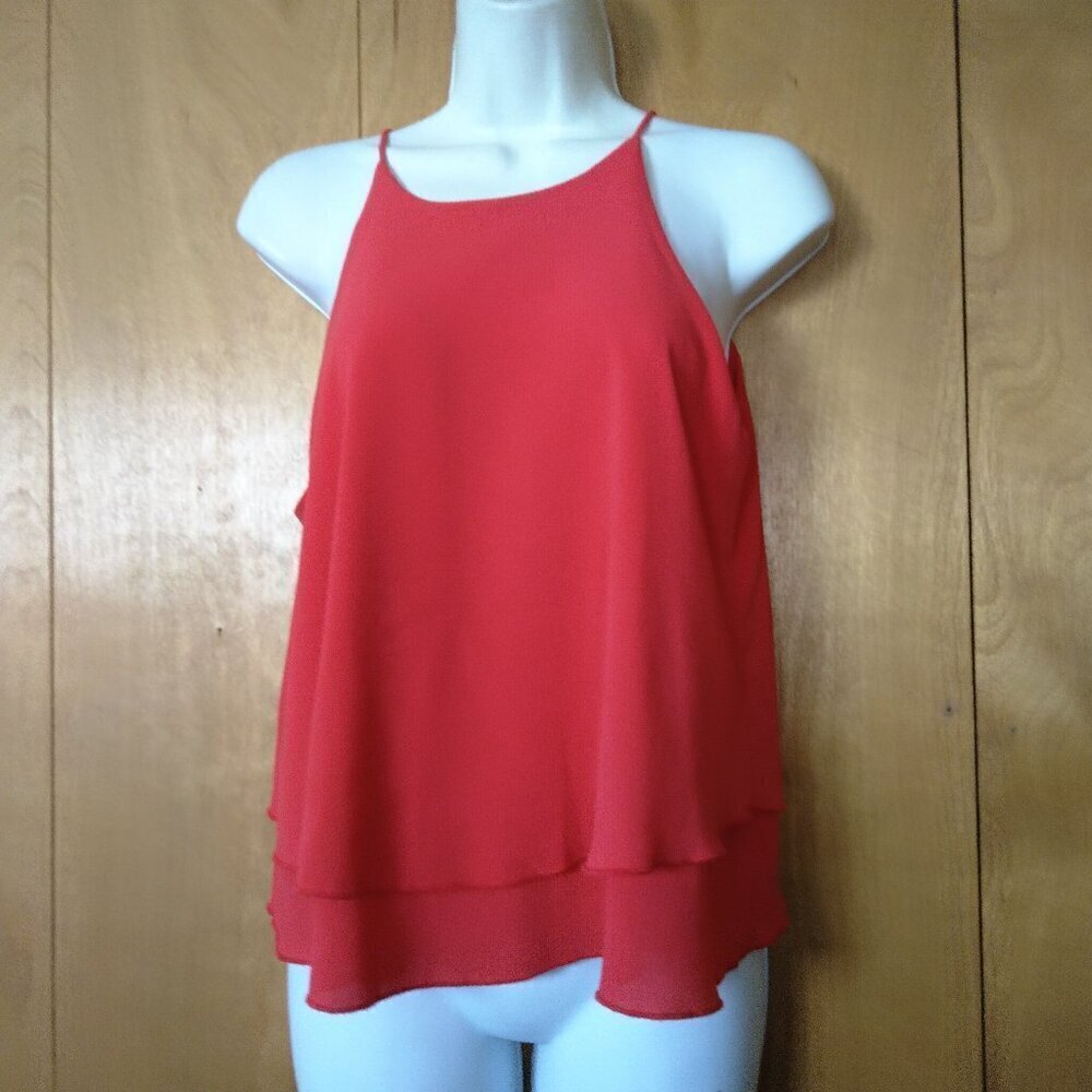 Tyche Size Large Spaghetti Strap Pullover Sleeveless Blouse Flowy Lightweight
